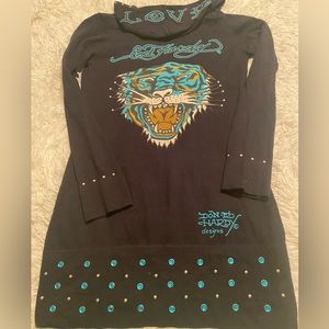 Ed Hardy sweater hoodie dress